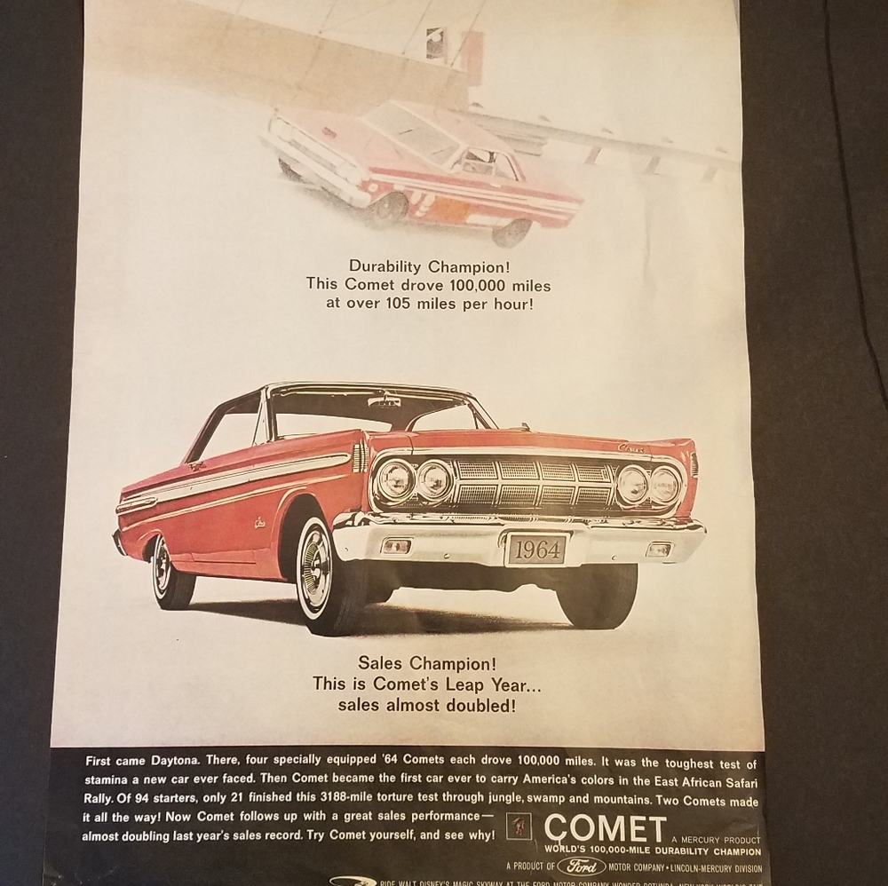 Vintage 1964 Ford Comet car ad